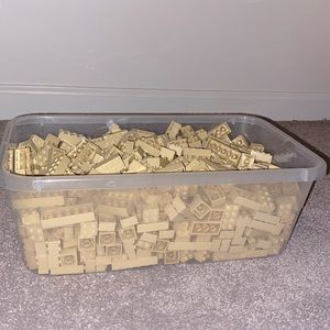 6 QUARTS OF TAN LEGOS